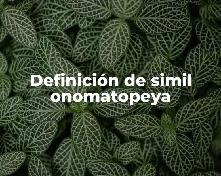 Definición de simil onomatopeya
