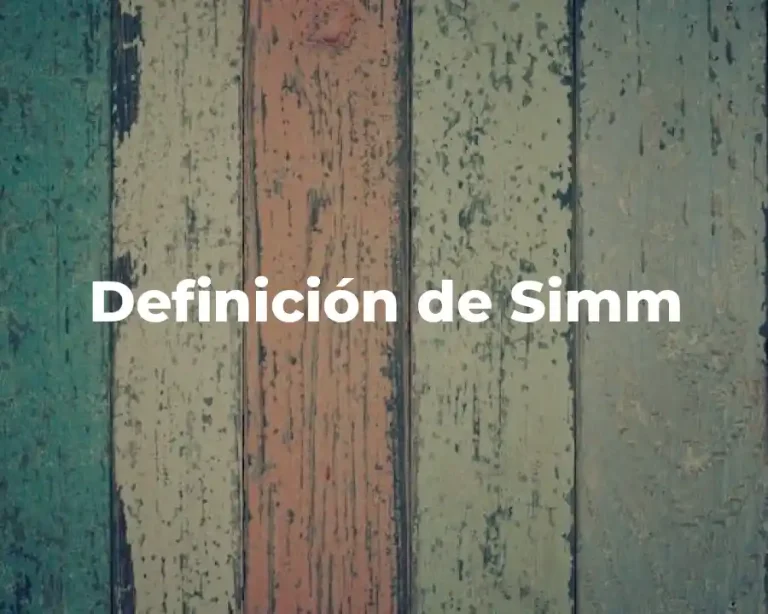 Definición de Simm