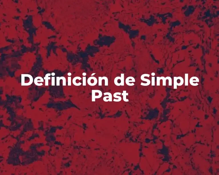 Definición de Simple Past