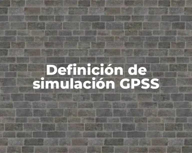 Definición de simulación GPSS