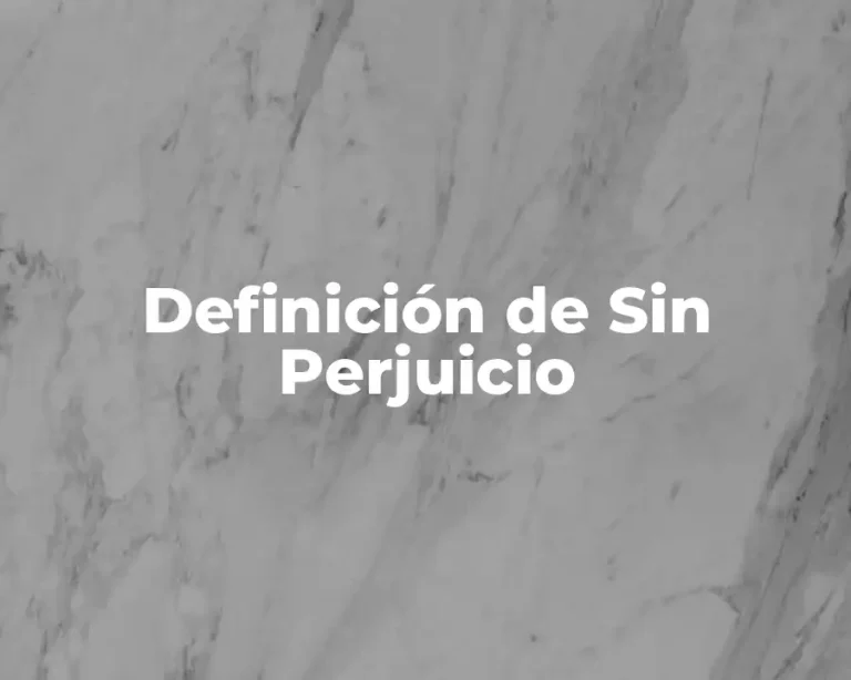 Definición de Sin Perjuicio
