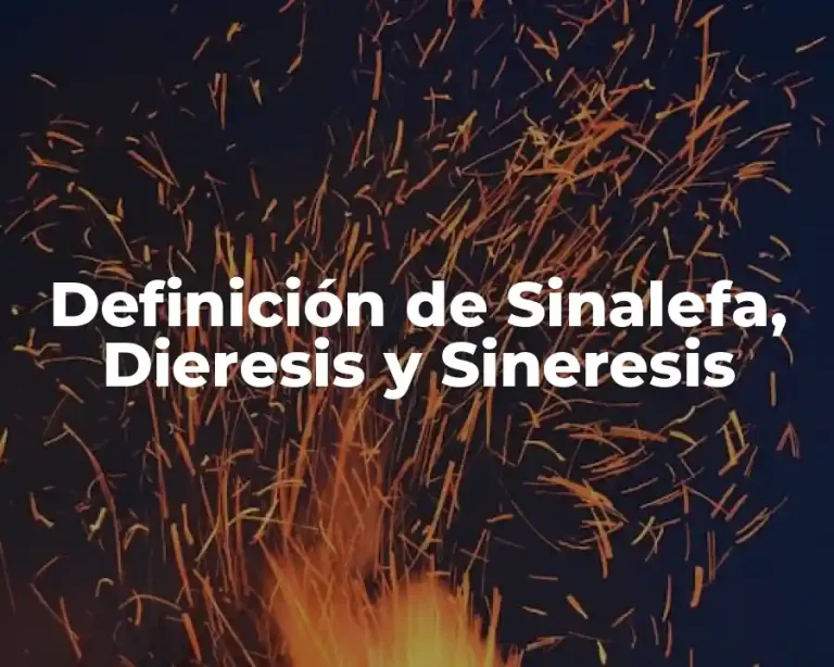 Definición de Sinalefa, Dieresis y Sineresis