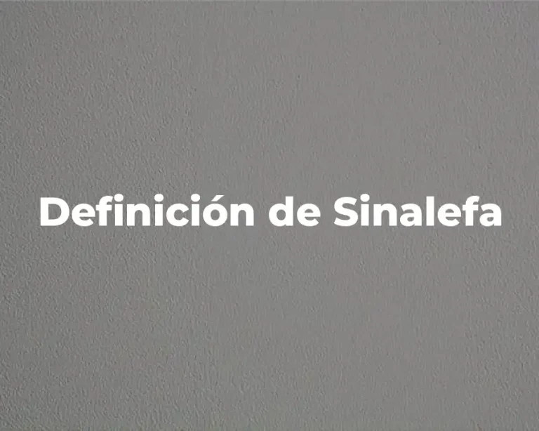 Definición de Sinalefa