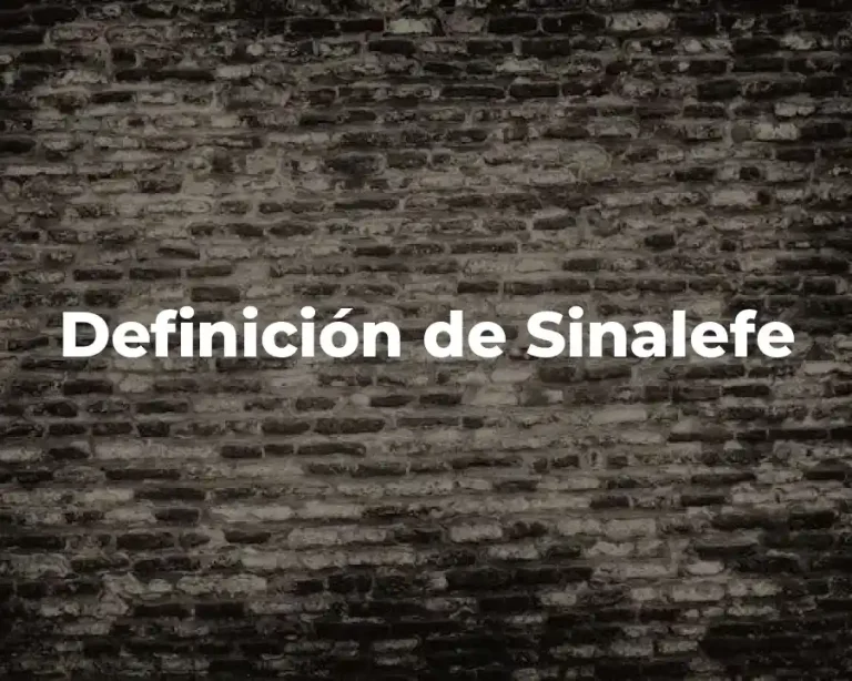 Definición de Sinalefe