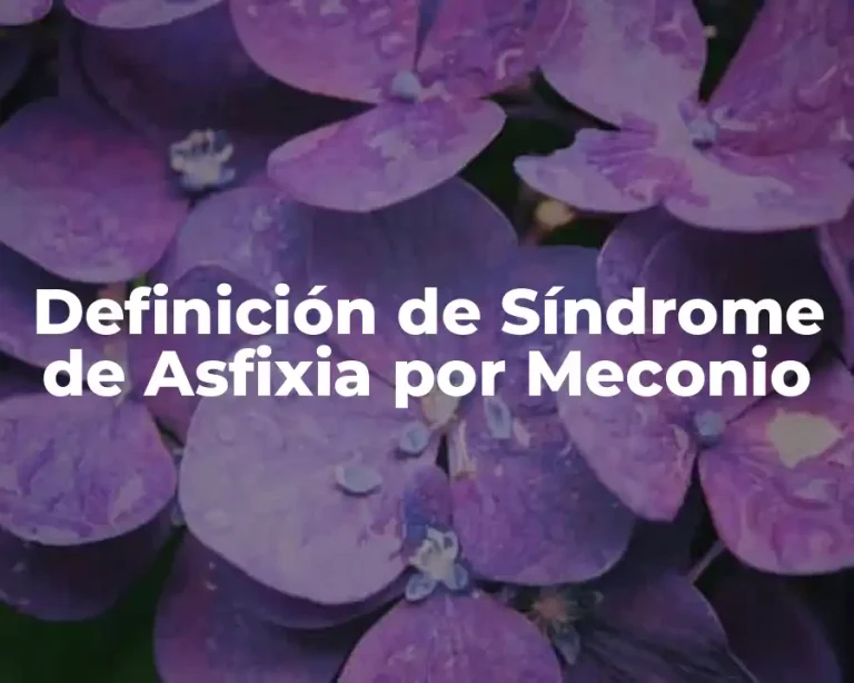 Definición de Síndrome de Asfixia por Meconio