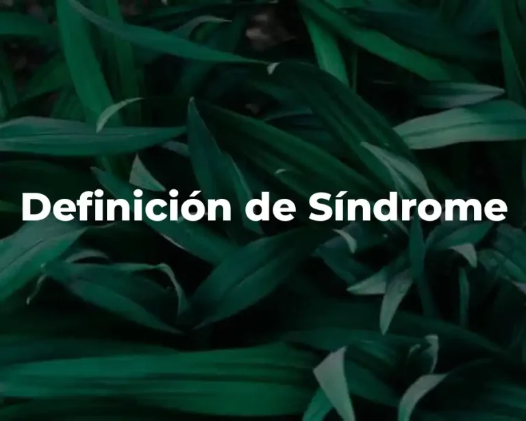 Definición de Síndrome