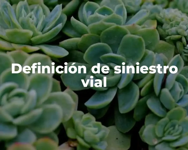 Definición de siniestro vial