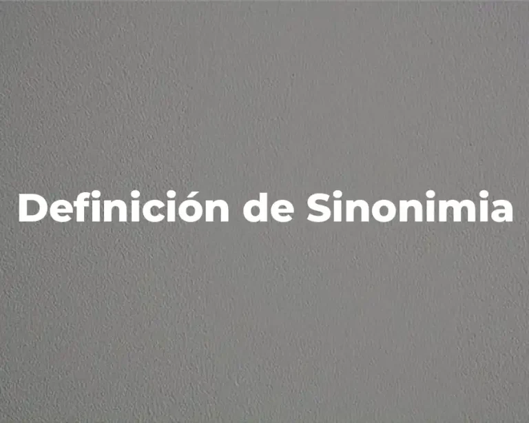 Definición de Sinonimia