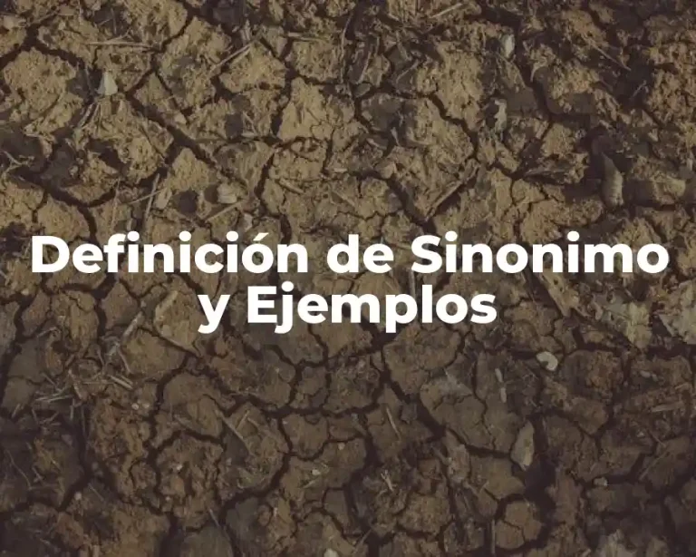 Definición de Sinonimo y Ejemplos