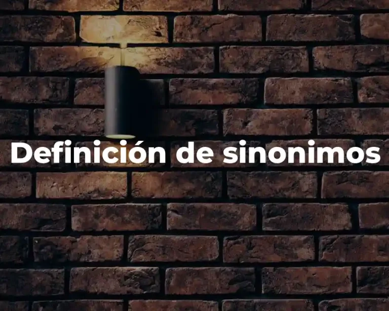 Definición de sinonimos