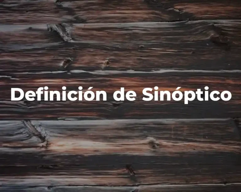 Definición de Sinóptico