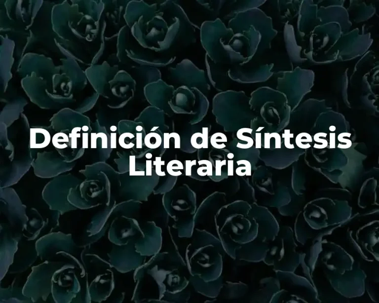 Definición de Síntesis Literaria