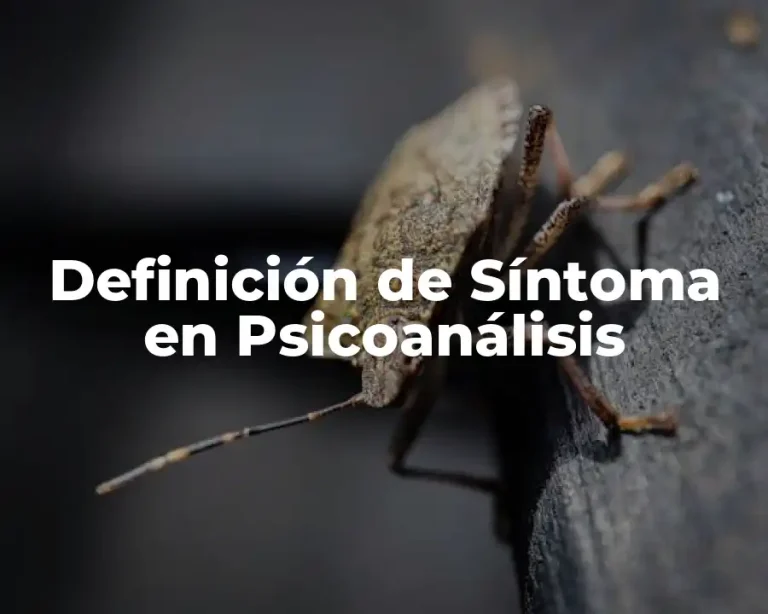 Definición de Síntoma en Psicoanálisis