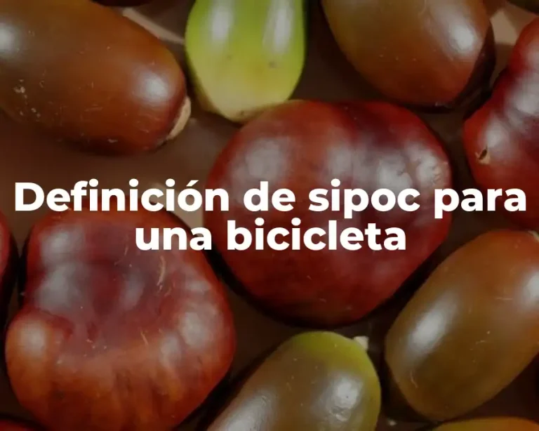 Definición de sipoc para una bicicleta