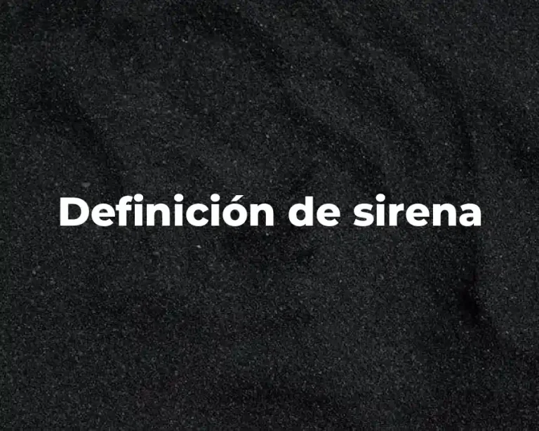 Definición de sirena