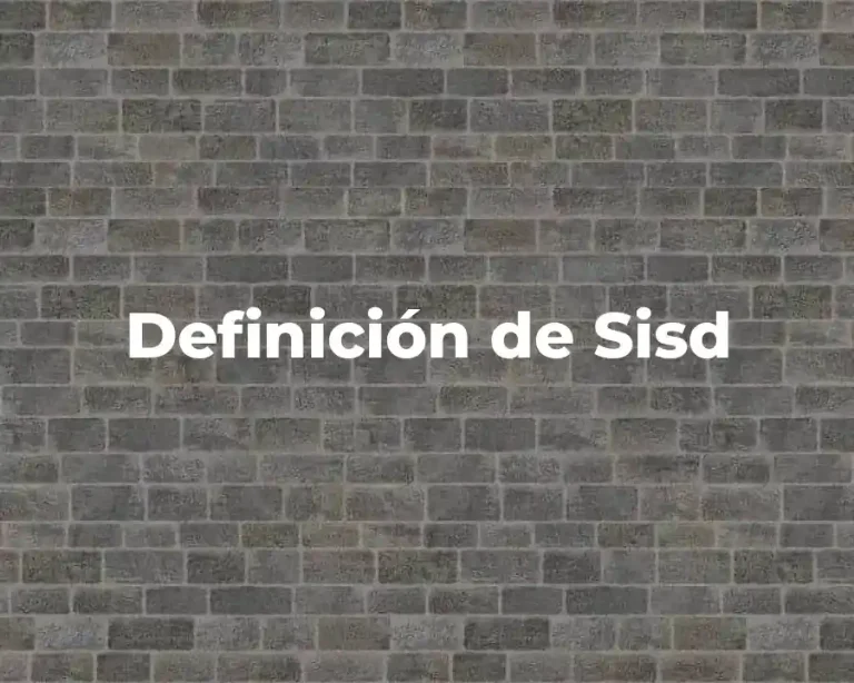 Definición de Sisd