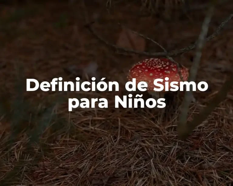 Definición de Sismo para Niños