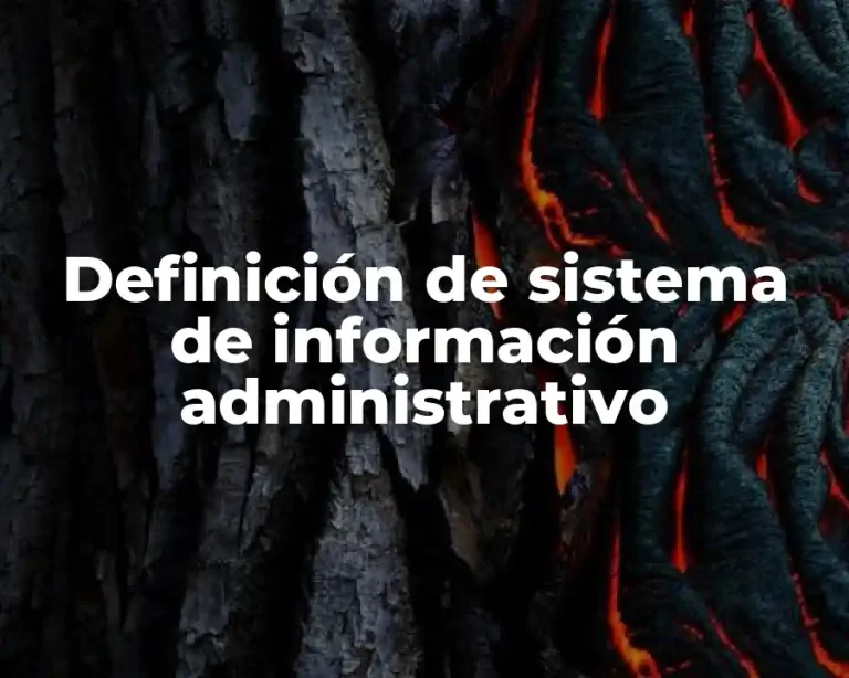 Definición de sistema de información administrativo