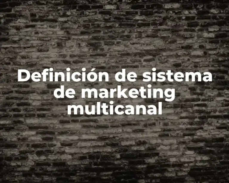 Definición de sistema de marketing multicanal