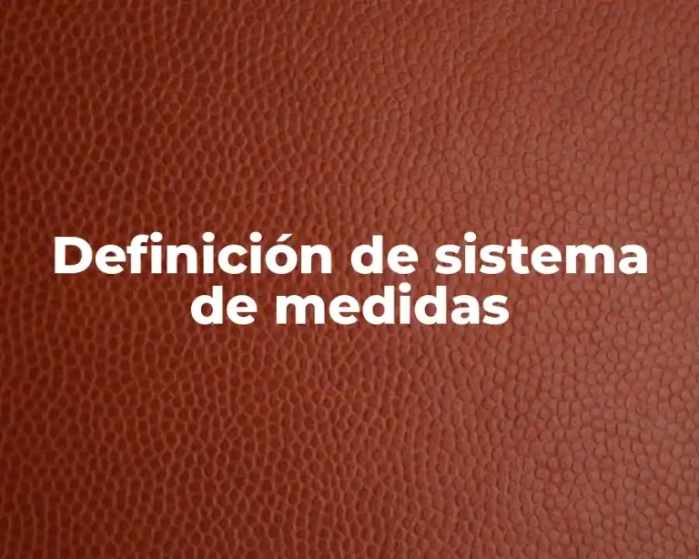 Definición de sistema de medidas