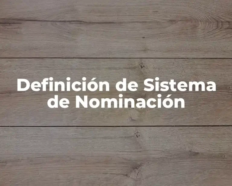 Definición de Sistema de Nominación