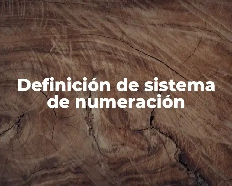 Definición de sistema de numeración