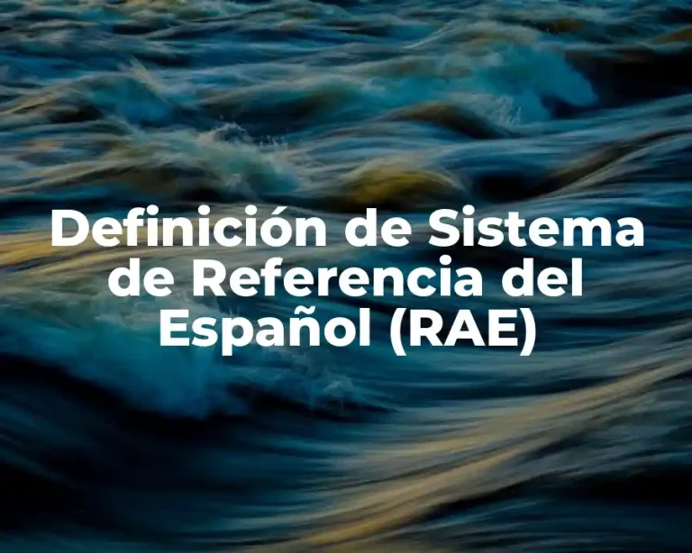 Definición de Sistema de Referencia del Español (RAE)