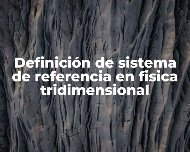 Definición de sistema de referencia en fisica tridimensional