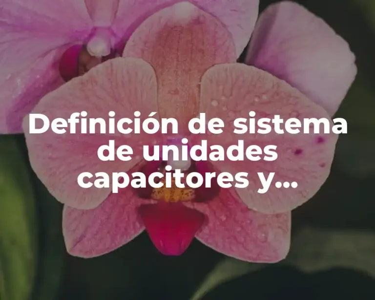 Definición de sistema de unidades capacitores y capacitancia