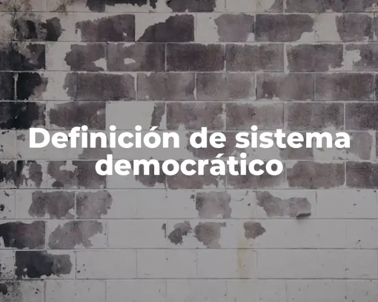 Definición de sistema democrático