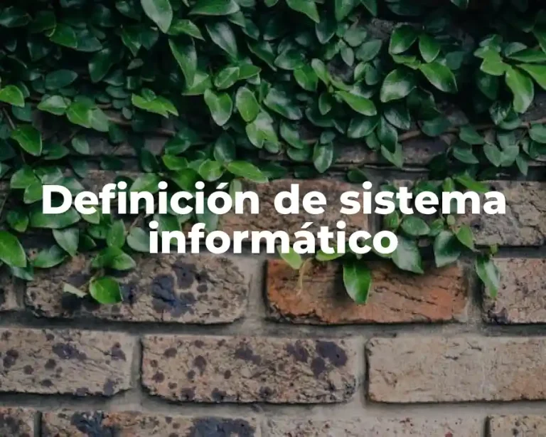 Definición de sistema informático