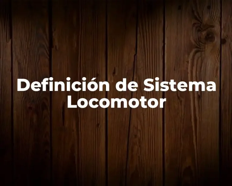 Definición de Sistema Locomotor