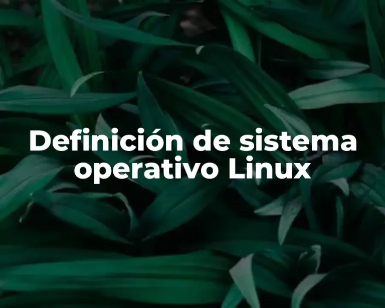 Definición de sistema operativo Linux