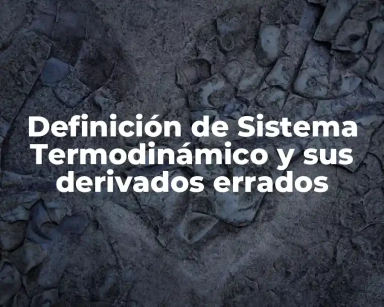 Definición de Sistema Termodinámico y sus derivados errados