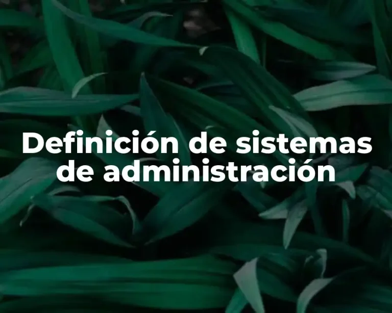 Definición de sistemas de administración