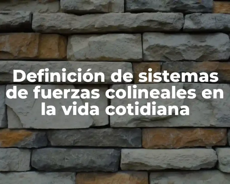 Definición de sistemas de fuerzas colineales en la vida cotidiana