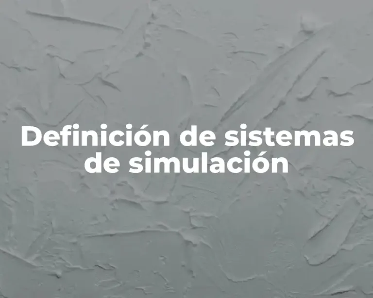 Definición de sistemas de simulación