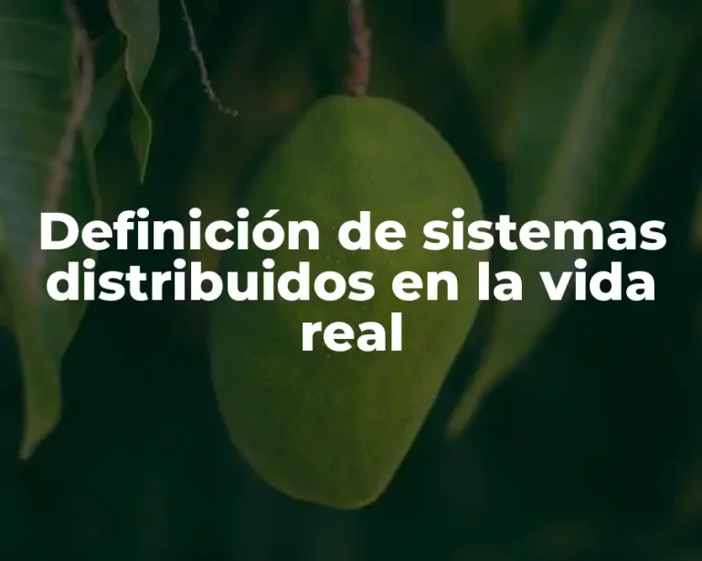 Definición de sistemas distribuidos en la vida real