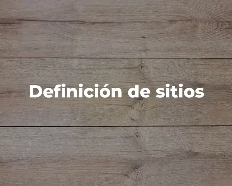 Definición de sitios