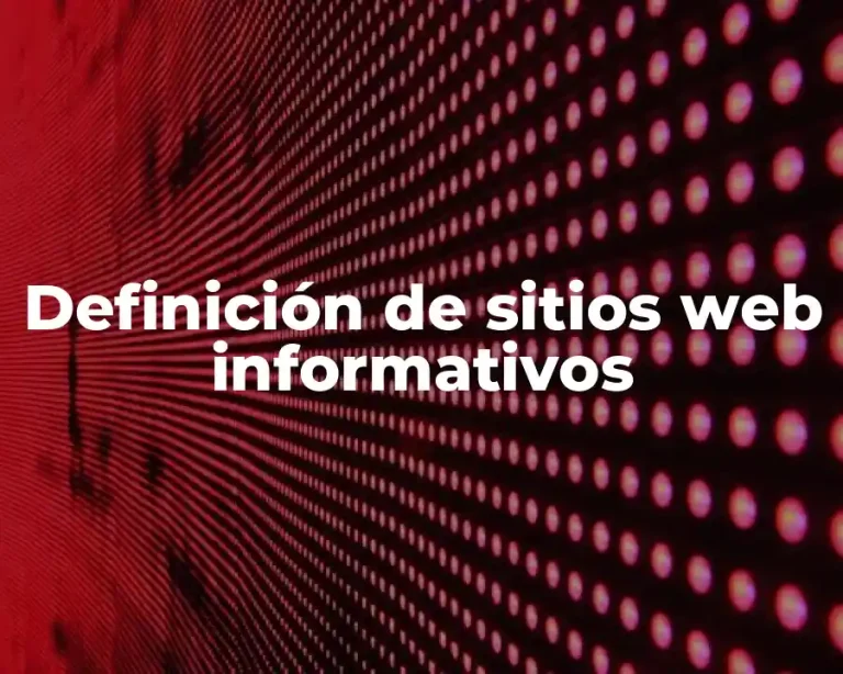 Definición de sitios web informativos