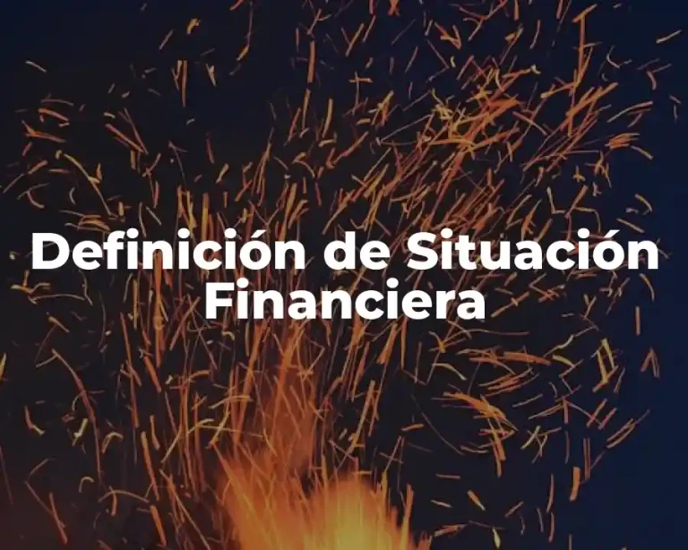Definición de Situación Financiera