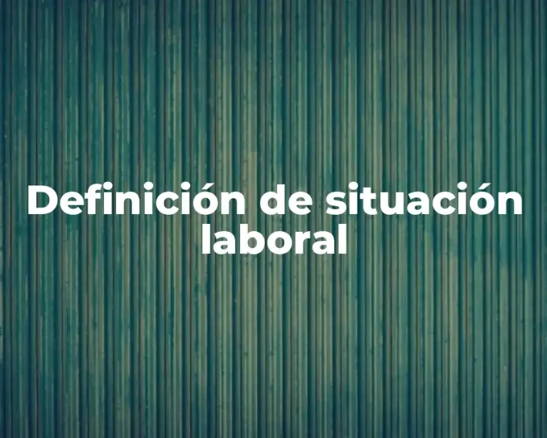Definición de situación laboral
