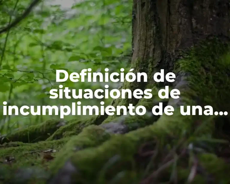 Definición de situaciones de incumplimiento de una operación de crédito