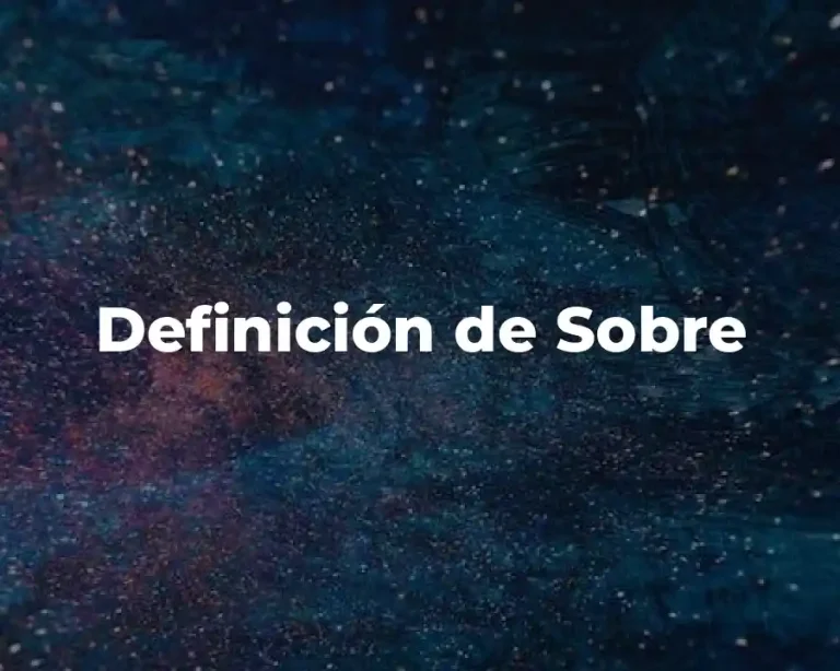 Definición de Sobre
