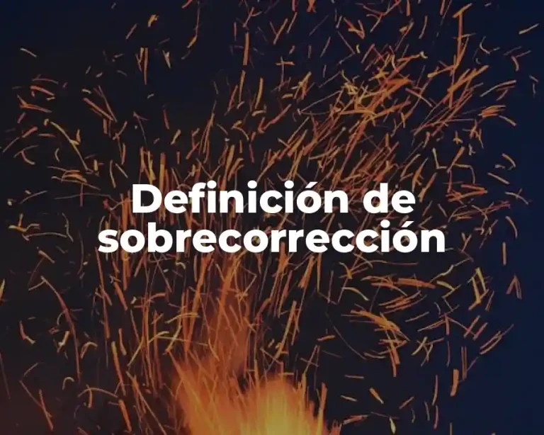Definición de sobrecorrección