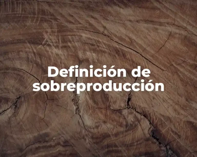 Definición de sobreproducción