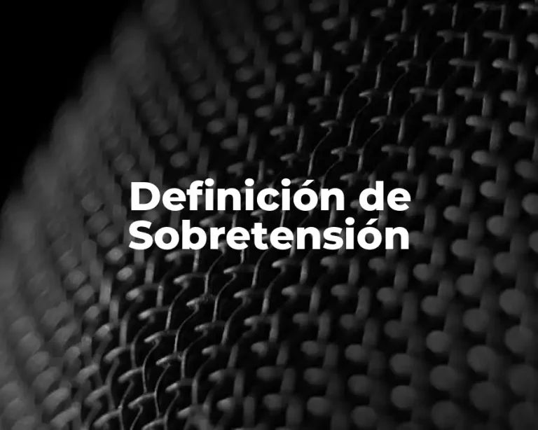 Definición de Sobretensión