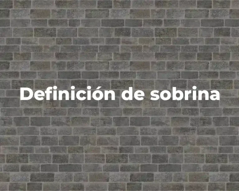 Definición de sobrina