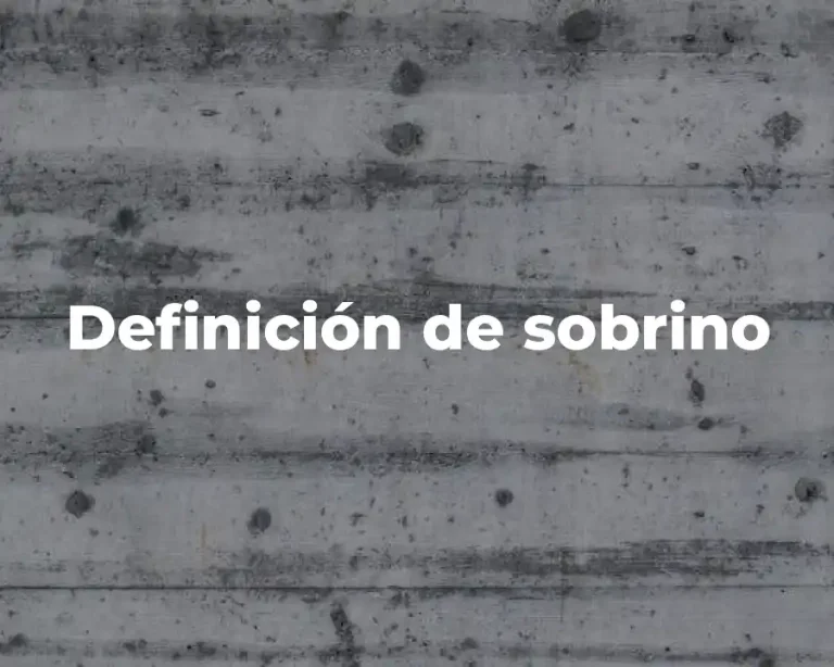 Definición de sobrino