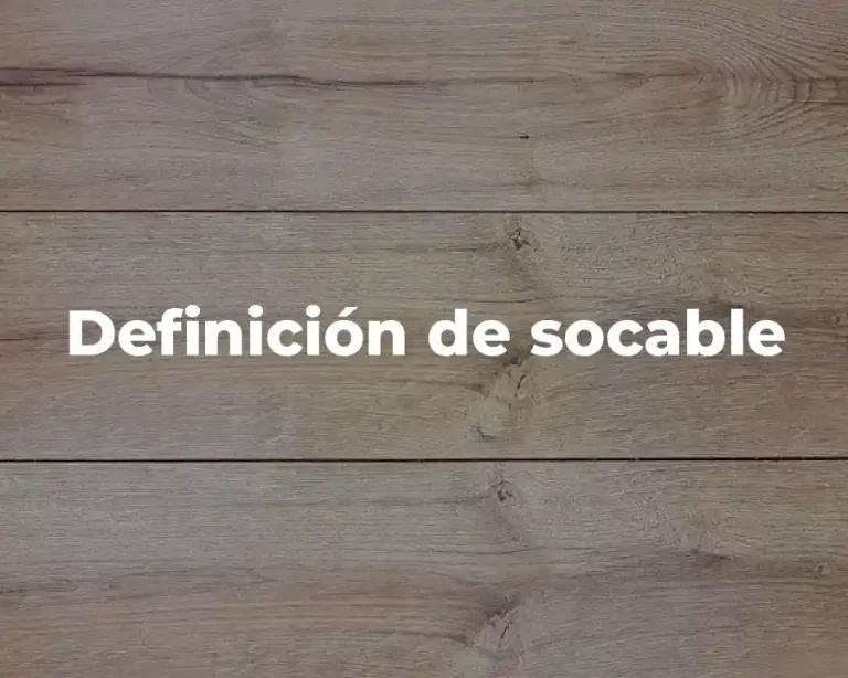 Definición de socable